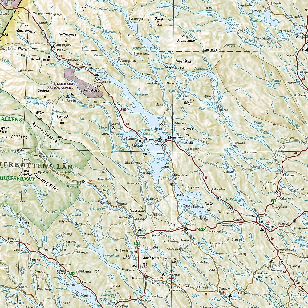 Carte routière et touristique - Suède | National Geographic