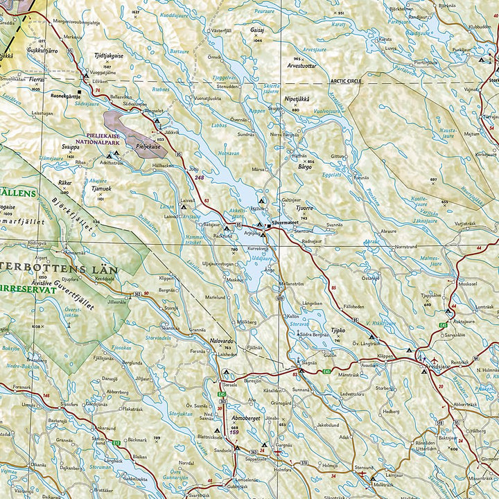 Carte routière et touristique - Suède | National Geographic