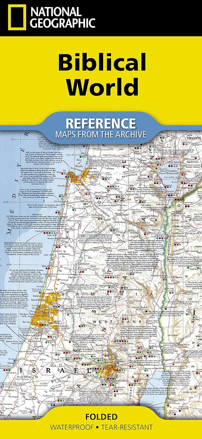 Carte historique - Terre Sainte | National Geographic carte routière National Geographic