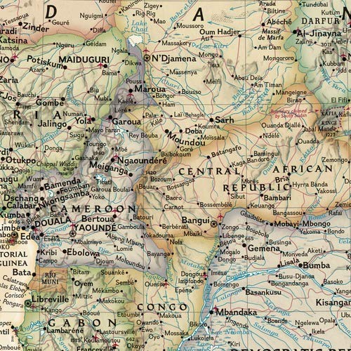 Africa Political Wall Map – Laminated, Executive Style | National Geographic