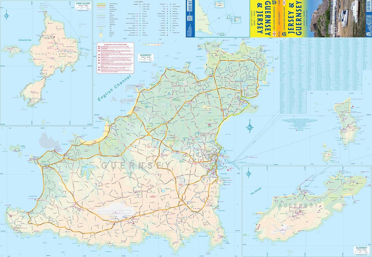 Carte de voyage - Jersey & Guernesey - 1:18 000 | ITM