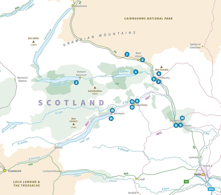 Walking Guide - Perthshire North: Pitlochry, Aberfeldy and Dunkeld, 15 Short Walks | Cicerone