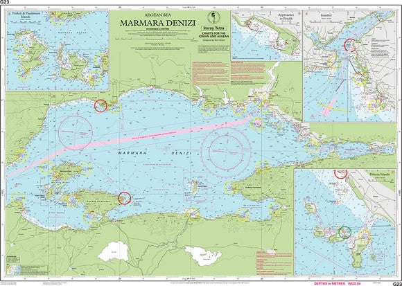 Carte marine G23 - Mer de Marmara (Marmara Denizi) | Imray - 1:275 000