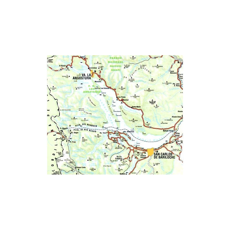 Carte routière - Lagos del Sur et Araucanie | Zagier y Urruty