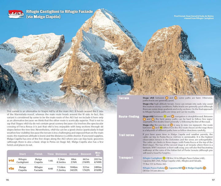 Hiking Guide (English) - Trekking the Dolomites AV2 | Knife Edge Outdoor