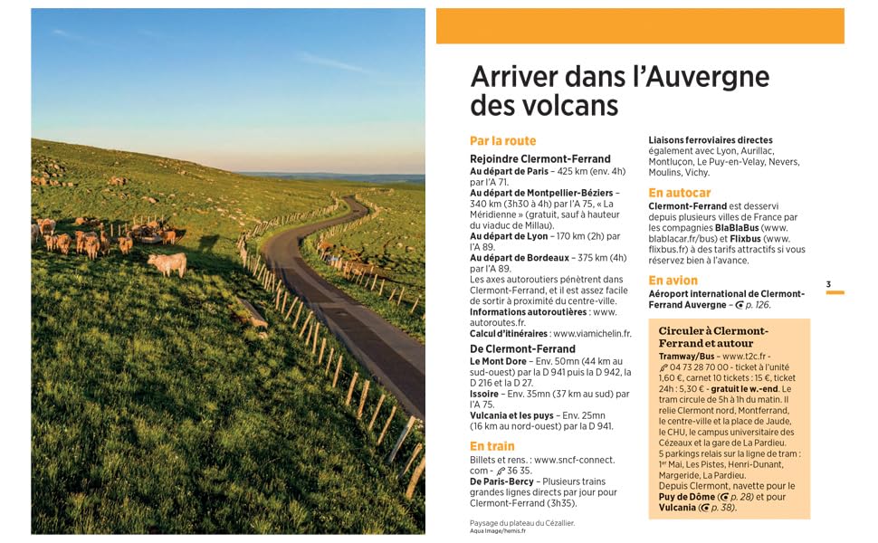 Compact guide - Auvergne volcanoes, Clermont-Ferrand and the Chaîne de Puys | Michelin (French)