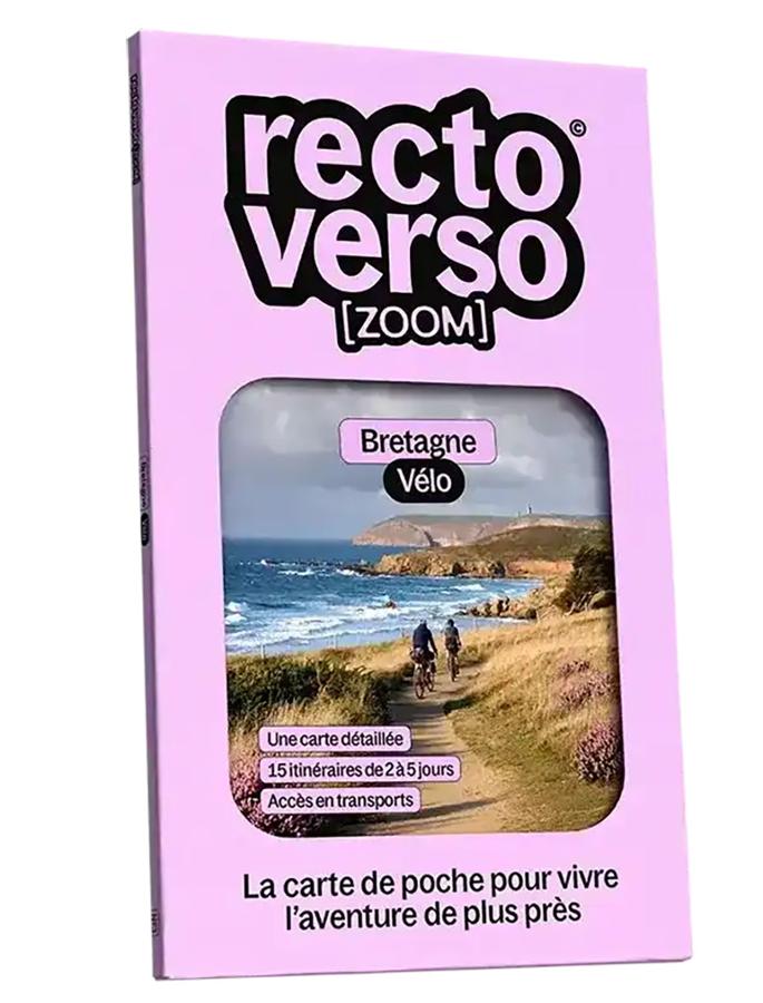 Carte-guide vélo - 15 aventures à vélo en Bretagne | Recto Verso