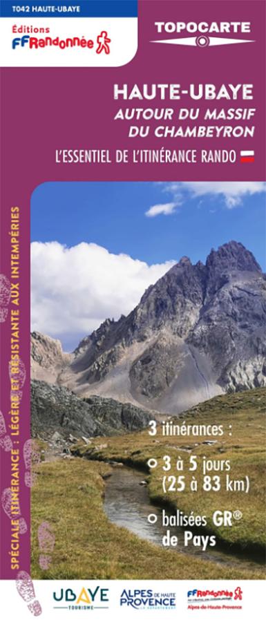 Topocarte - Haute-Ubaye : Autour du Massif du Chambeyron | FFRandonnée