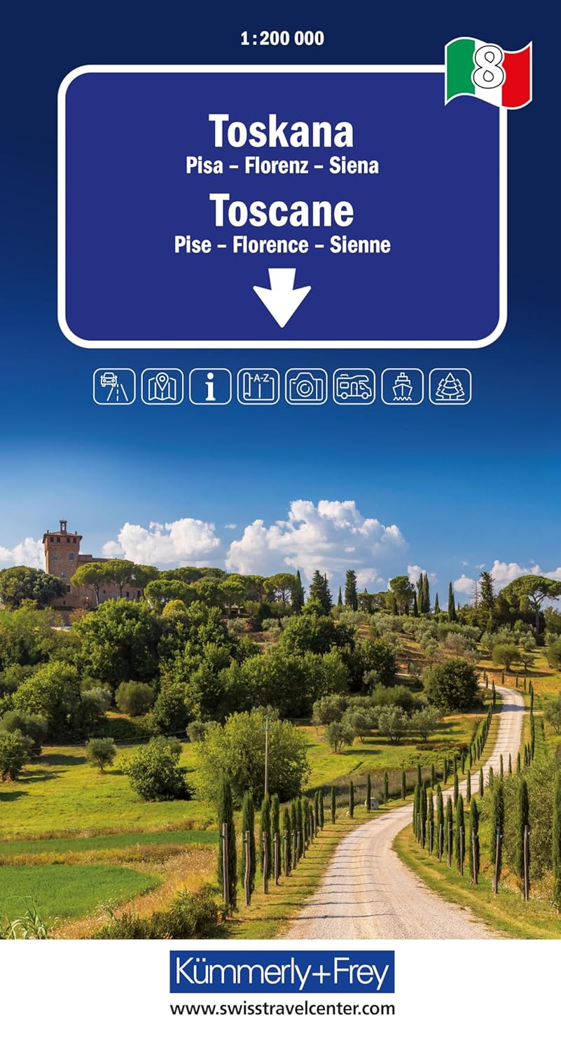 Carte routière - Toscane | Kümmerly & Frey carte routière Hallwag Kümmerly-Frey