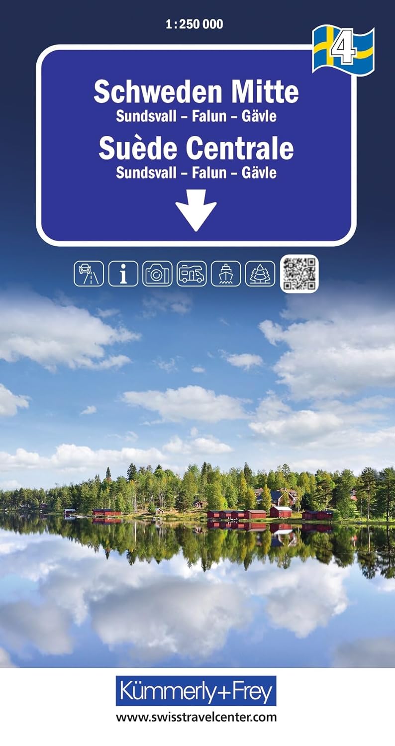 Road map No. 4 - Central Sweden (Gävle, Sundsvall, Mora) | Kümmerly & Frey
