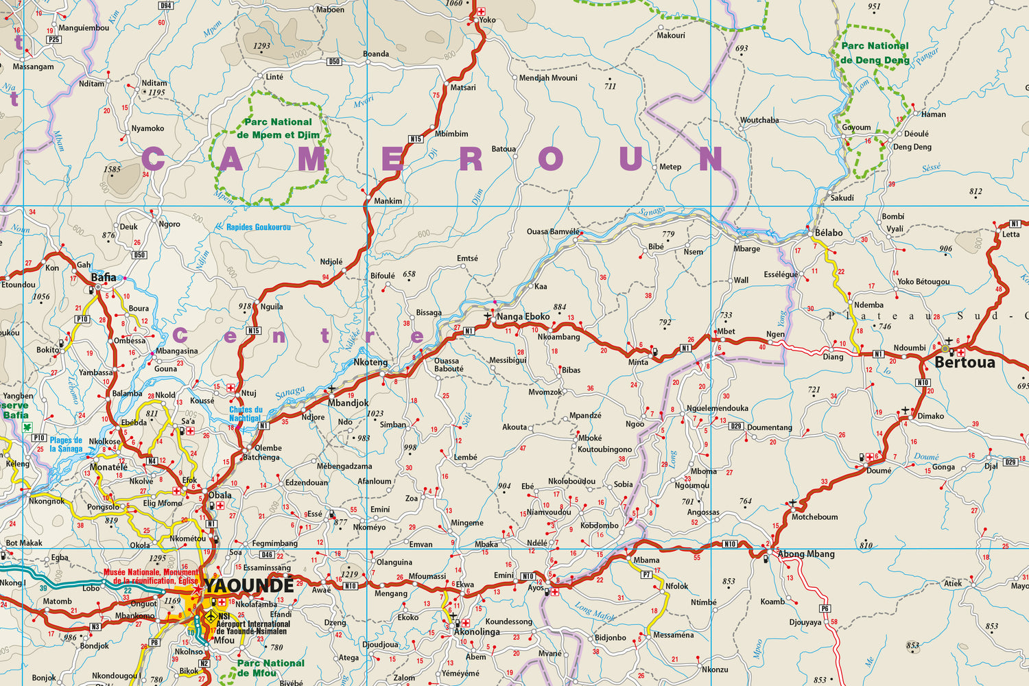 Carte routière - Cameroun, Gabon | Reise Know How