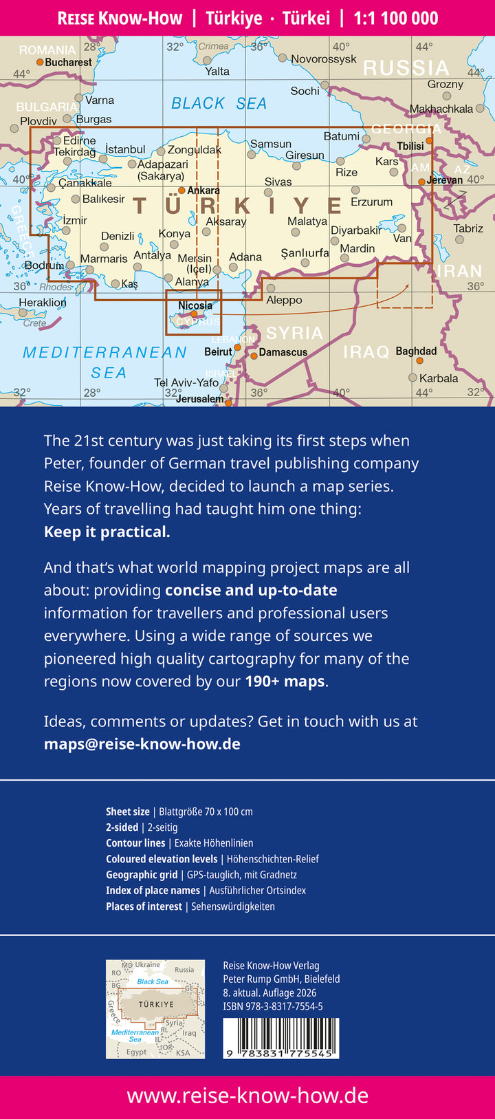 Carte routière de la Turquie | Reise Know How