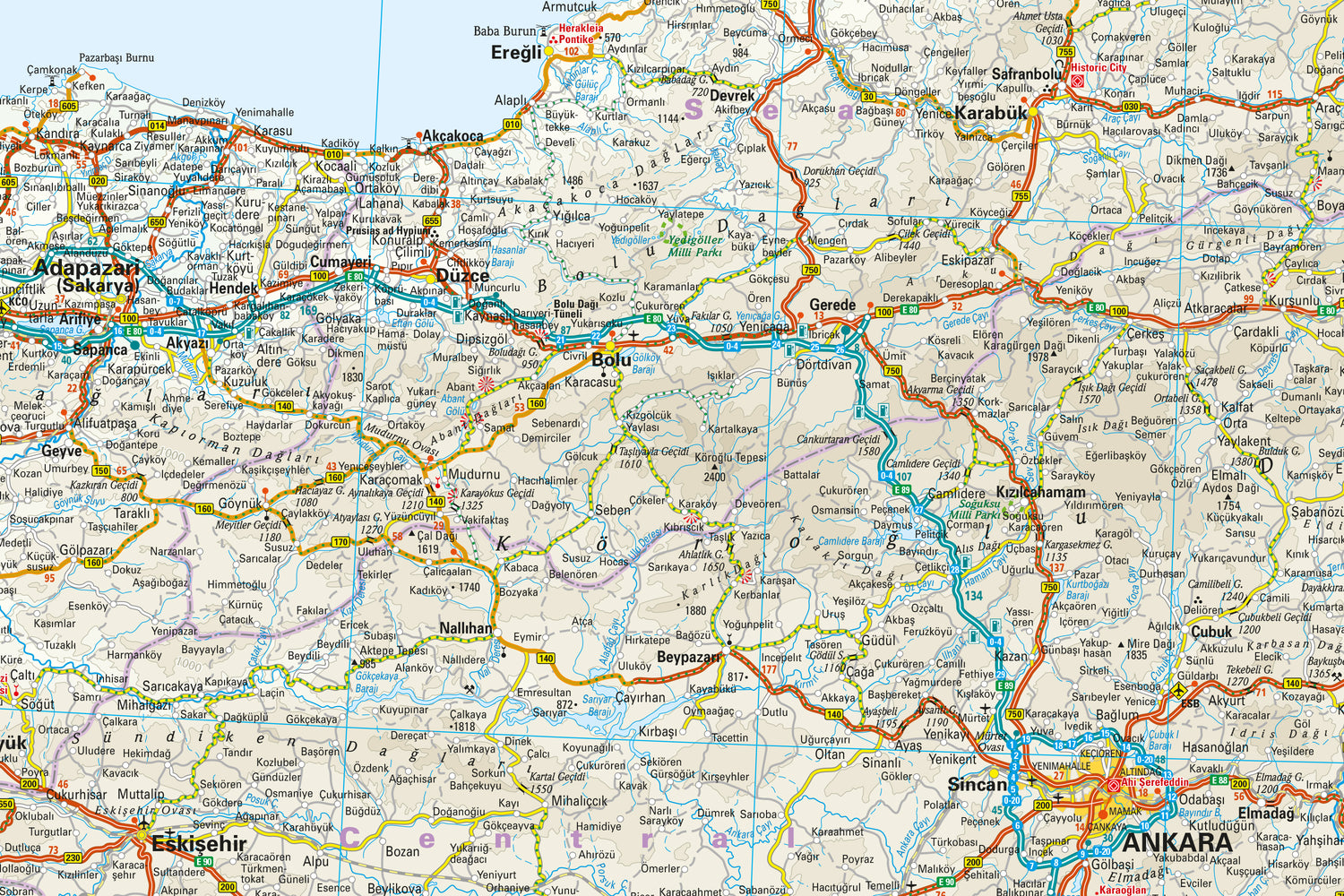 Carte routière de la Turquie | Reise Know How