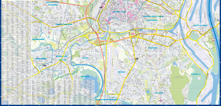 Mini laminated pocket map - Strasbourg | Express Map