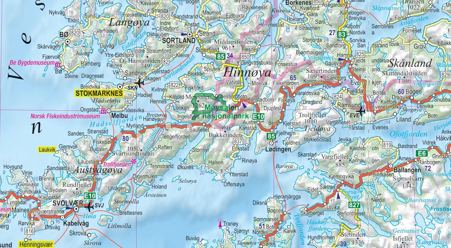 Carte routière plastifiée - Norvège | Express Map