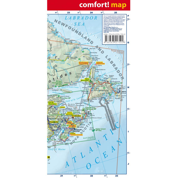 Carte routière plastifiée - Canada | Express Map
