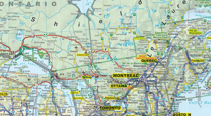 Carte routière plastifiée - Canada | Express Map