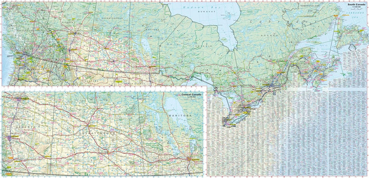 Carte routière plastifiée - Canada | Express Map
