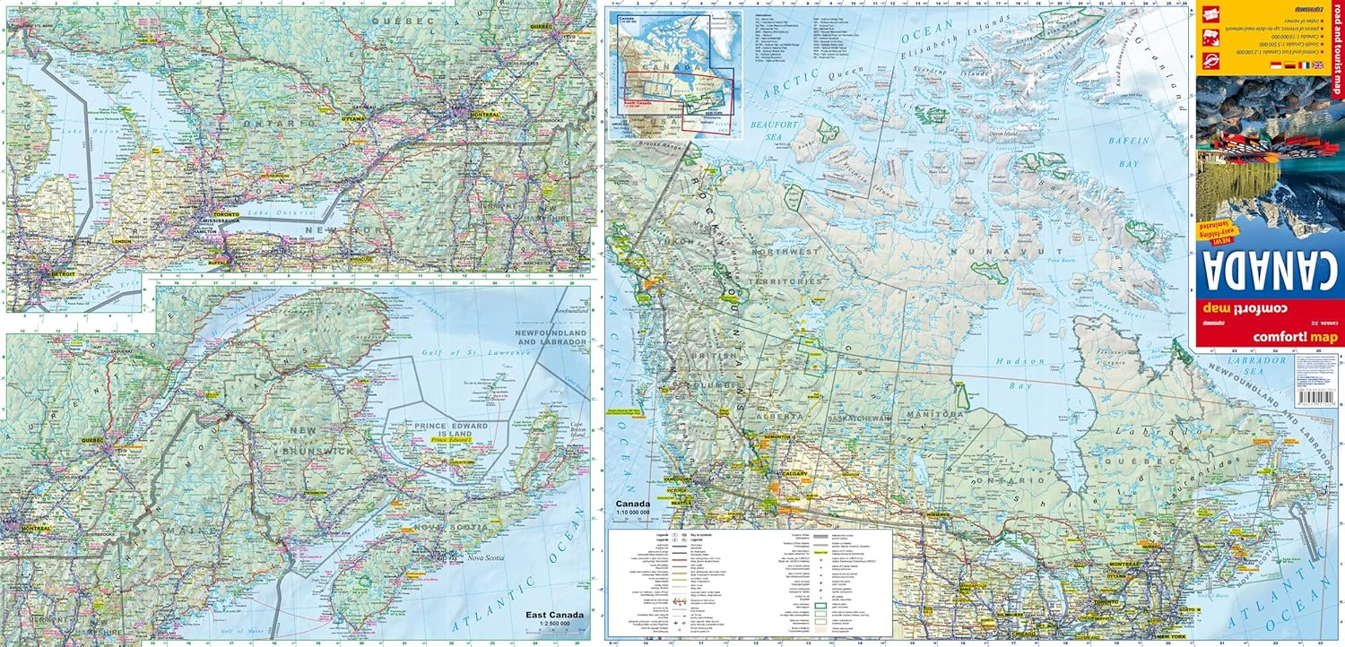 Carte routière plastifiée - Canada | Express Map