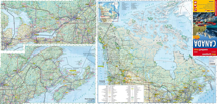 Carte routière plastifiée - Canada | Express Map