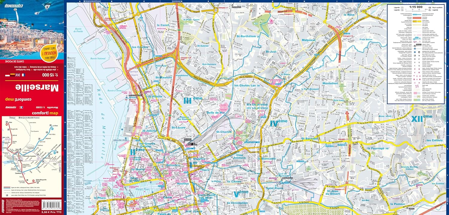 Plan de poche plastifié - Marseille | Express Map