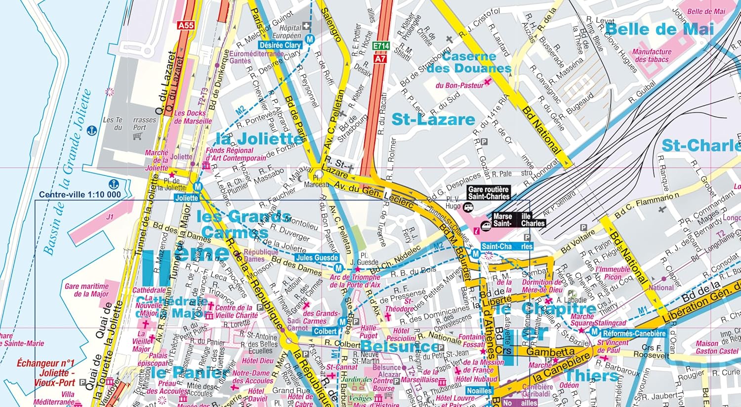 Plan de poche plastifié - Marseille | Express Map