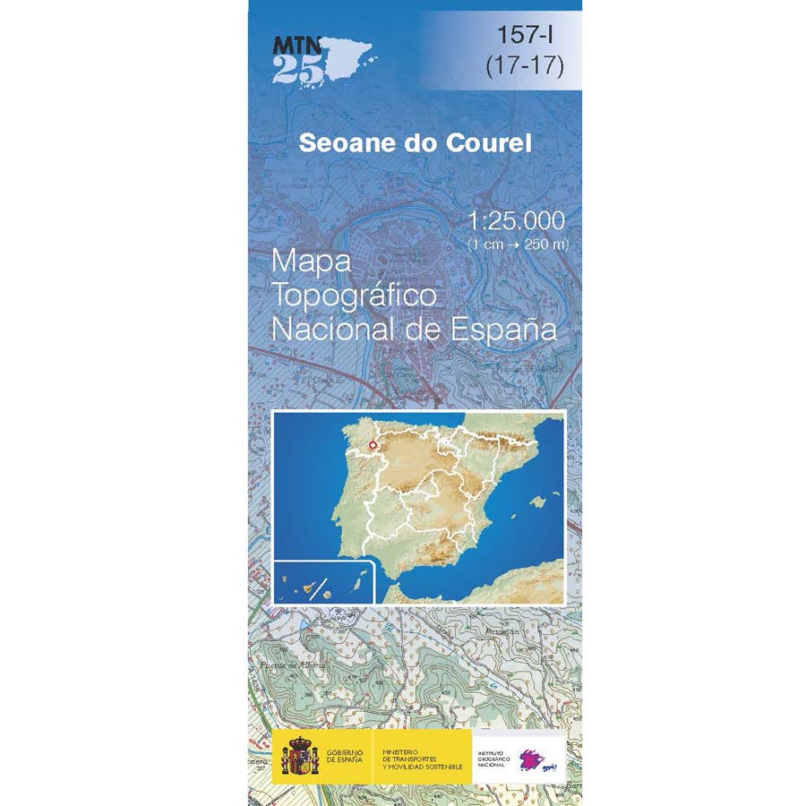 Carte topographique de l'Espagne n° 0157.1 - Seoane do Courel | CNIG - 1/25 000