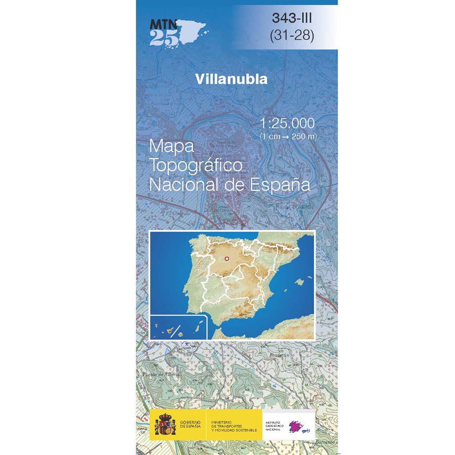 Carte topographique de l'Espagne n° 0343.3 - Villanubla | CNIG - 1/25 000