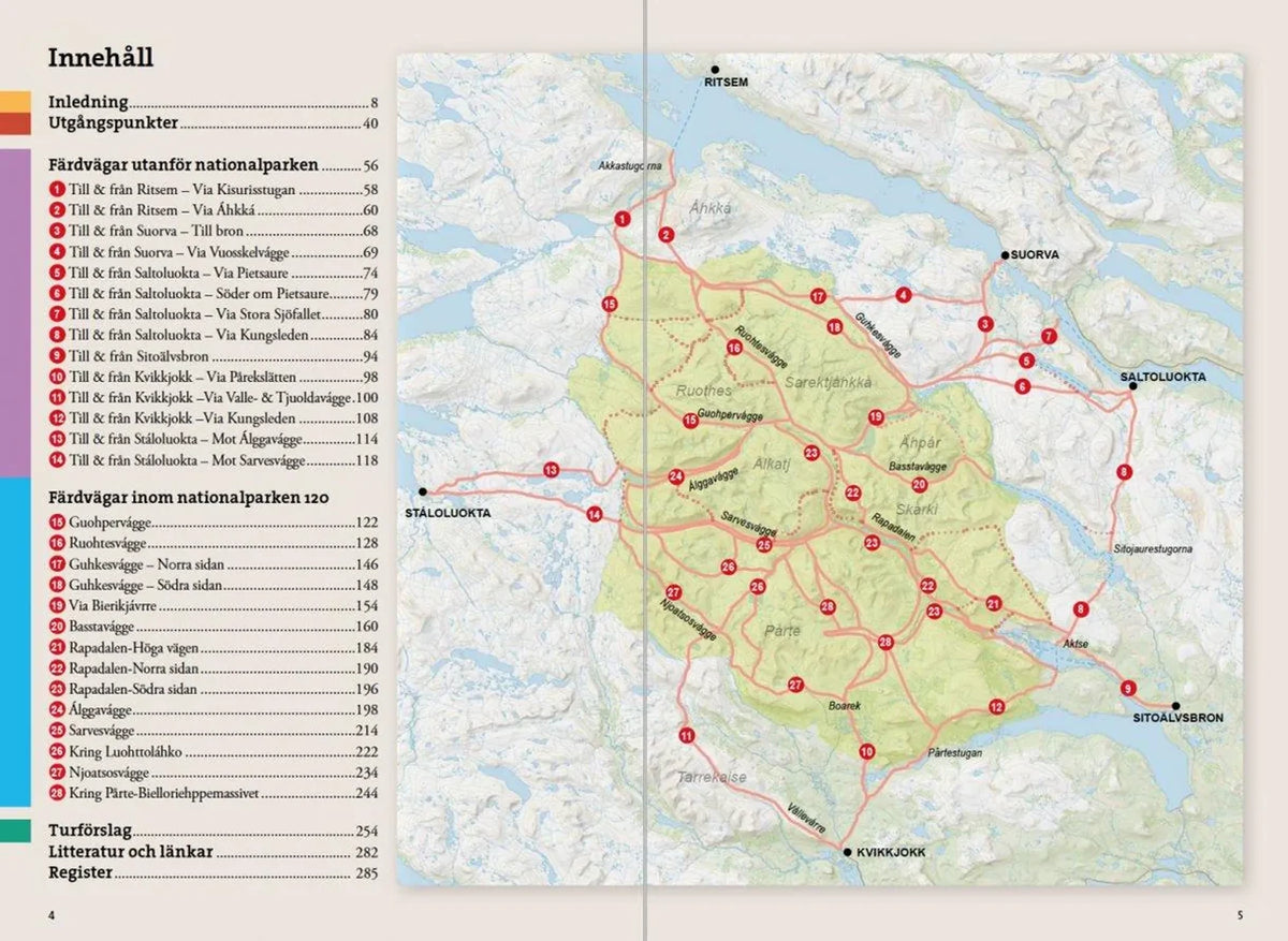 Guide de randonnées (en suédois) - Fjällvandra i Sarek (Suède) | Calazo