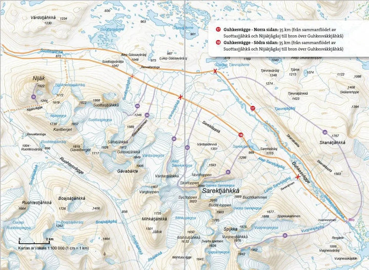 Guide de randonnées (en suédois) - Fjällvandra i Sarek (Suède) | Calazo
