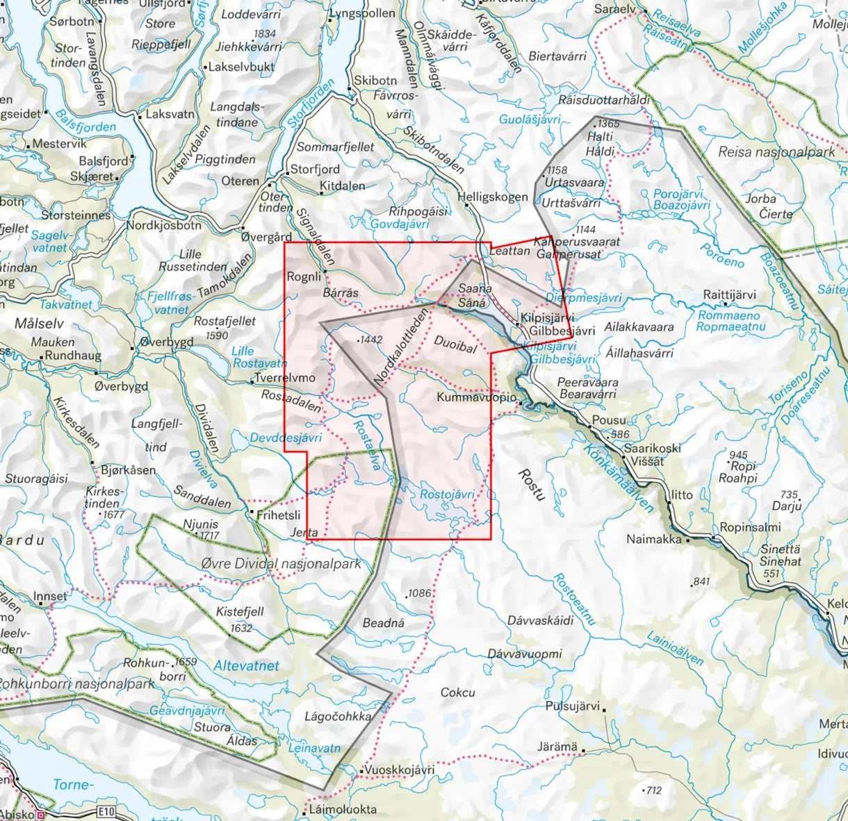 Hiking Map - Pältsa, Treriksröset & Kilpisjärvi | Calazo – 1:50 000 / 1:25 000