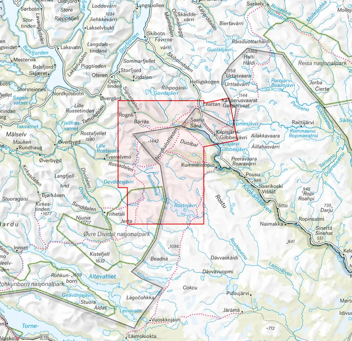 Hiking Map - Pältsa, Treriksröset & Kilpisjärvi | Calazo – 1:50 000 / 1:25 000