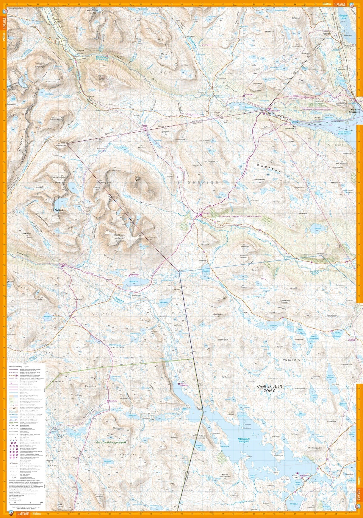 Hiking Map - Pältsa, Treriksröset & Kilpisjärvi | Calazo – 1:50 000 / 1:25 000