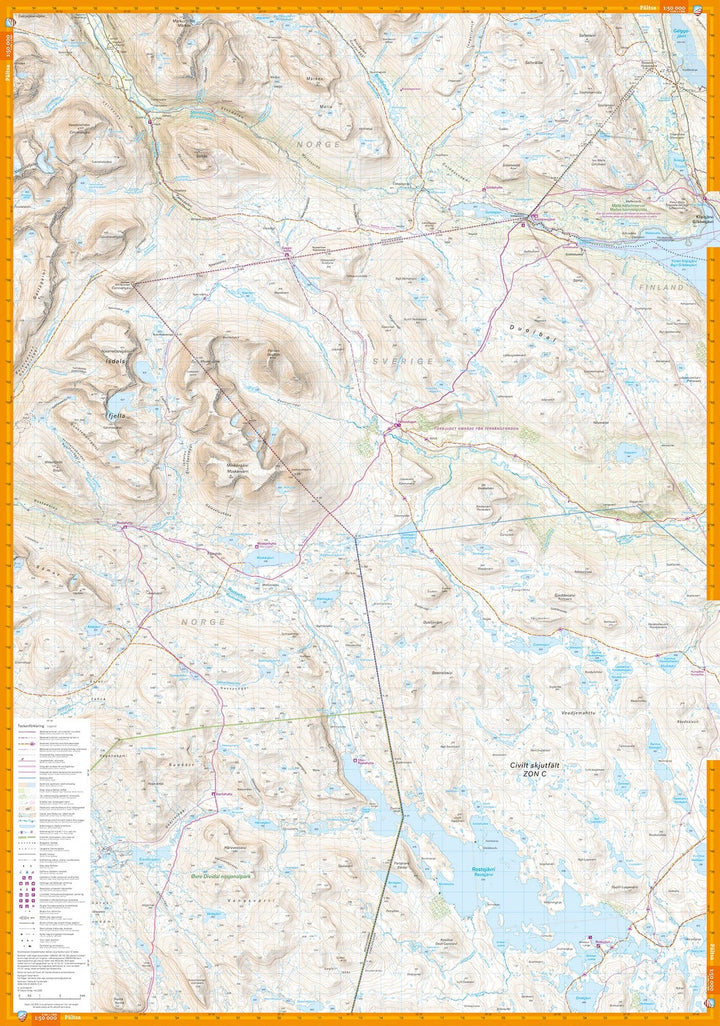 Hiking Map - Pältsa, Treriksröset & Kilpisjärvi | Calazo – 1:50 000 / 1:25 000