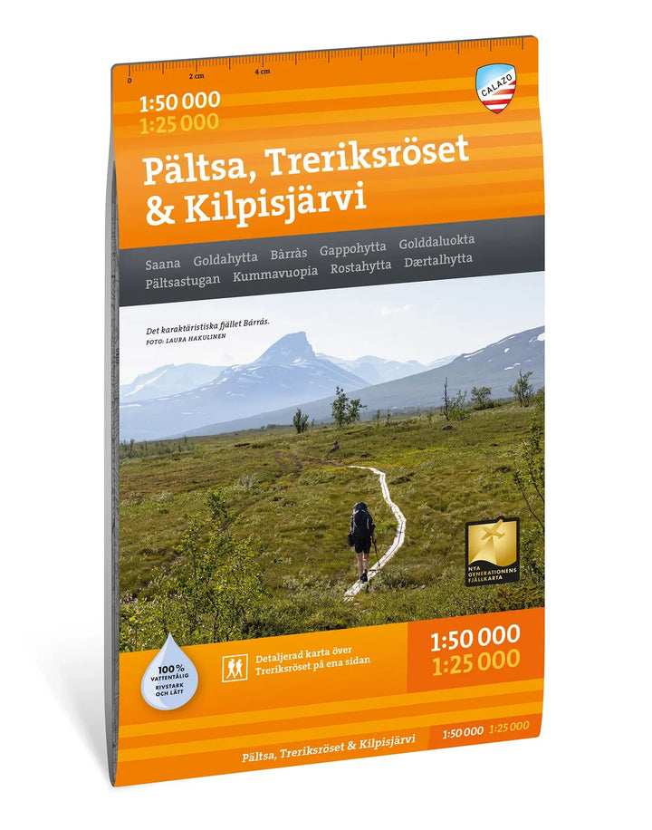 Hiking Map - Pältsa, Treriksröset & Kilpisjärvi | Calazo – 1:50 000 / 1:25 000