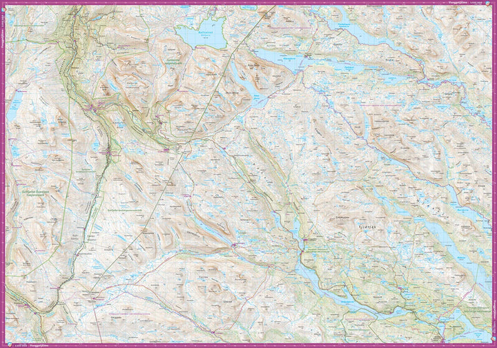 Carte de montagne - Arjeplogsfjällen (Suède) | Calazo - 1/100 000 carte de randonnée Calazo