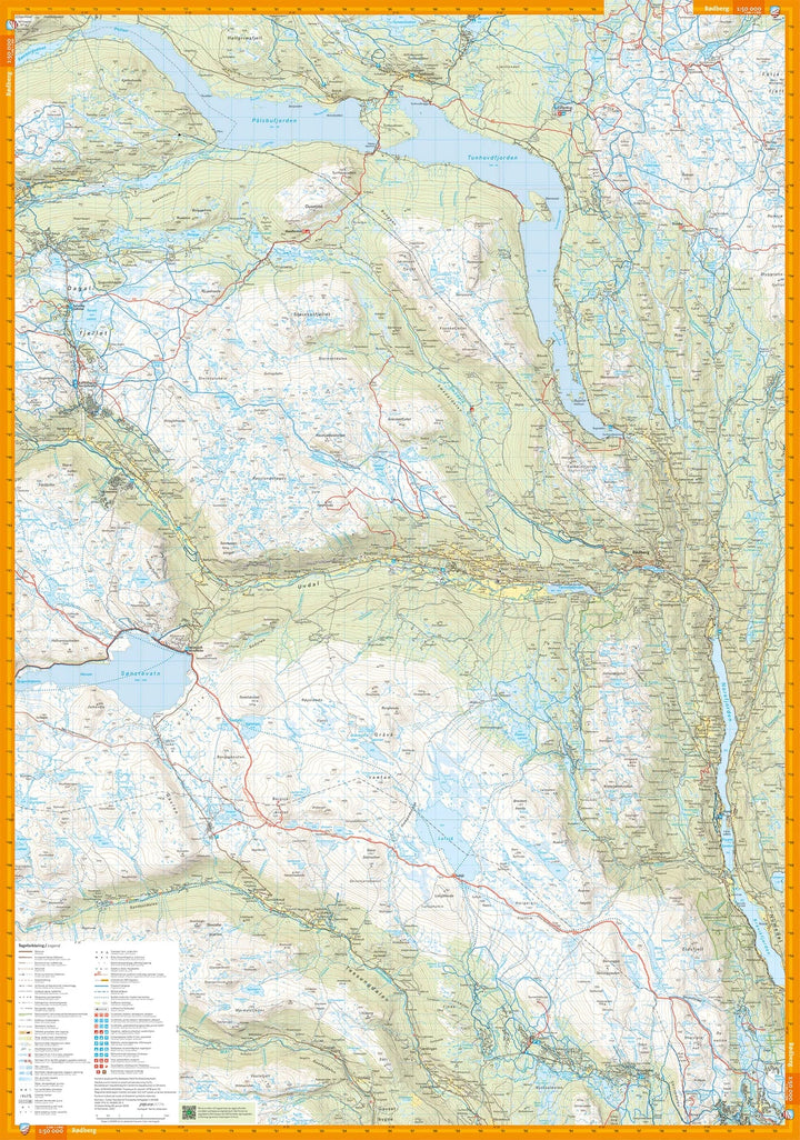 Carte de randonnée - Norefjell & Trillemarka-Røldalsfjell (Norvège) | Calazo – 1:50 000