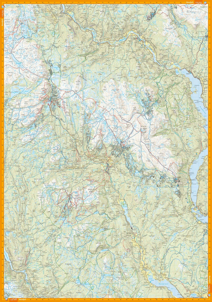 Carte de randonnée - Norefjell & Trillemarka-Røldalsfjell (Norvège) | Calazo – 1:50 000