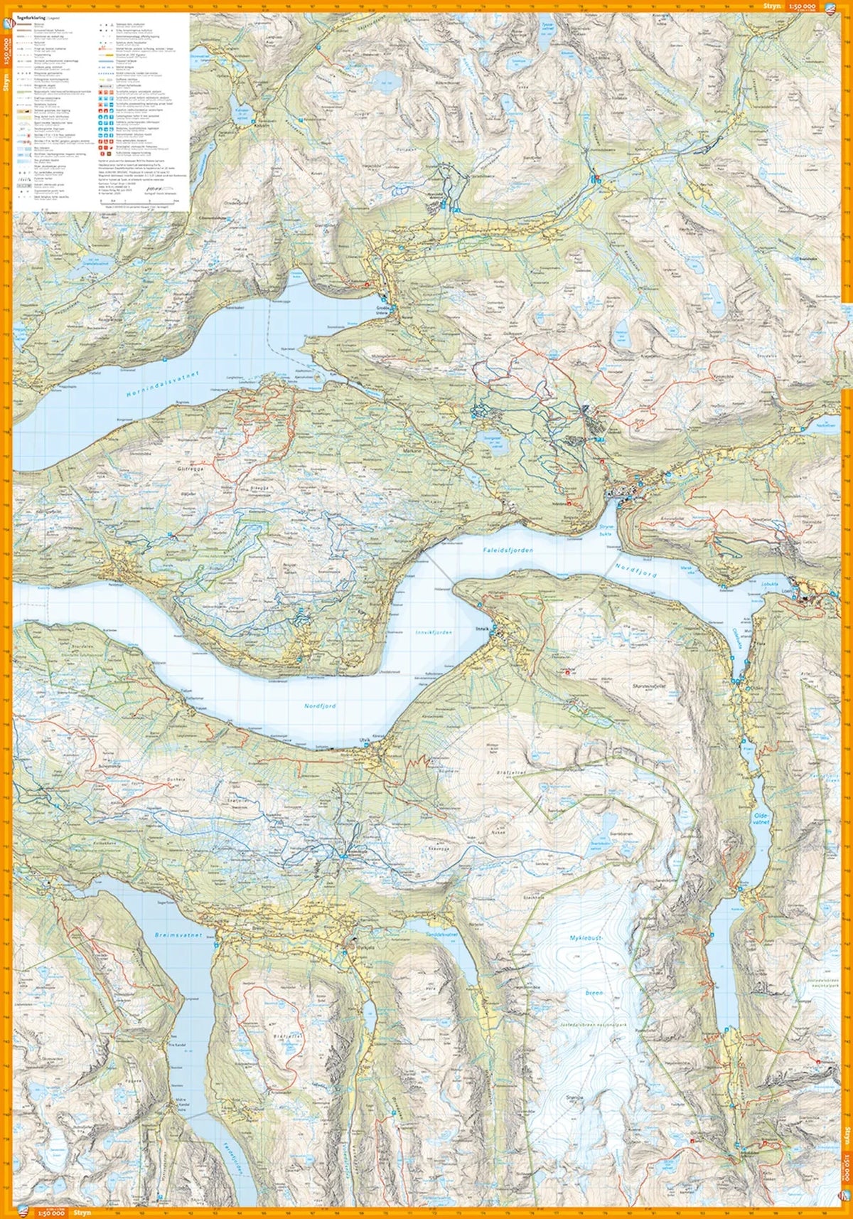 Carte de randonnée - Stryn (Norvège) | Calazo – 1:50 000