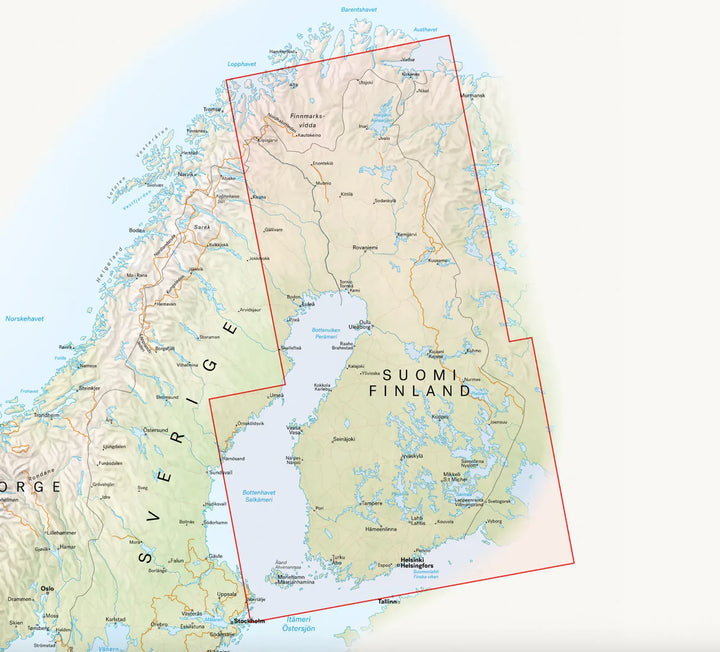 Carte routière et touristique - Finlande | Calazo