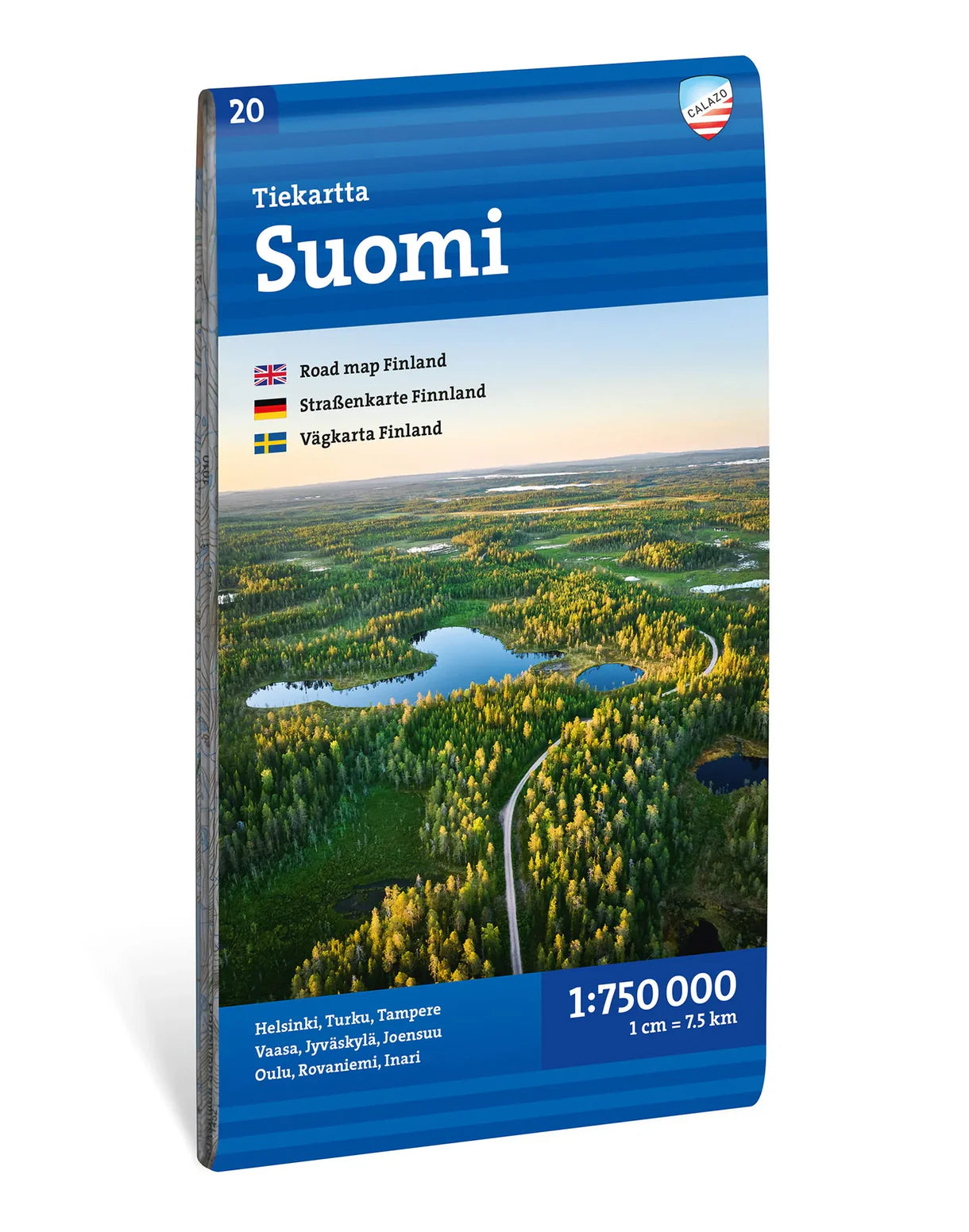 Carte routière et touristique - Finlande | Calazo