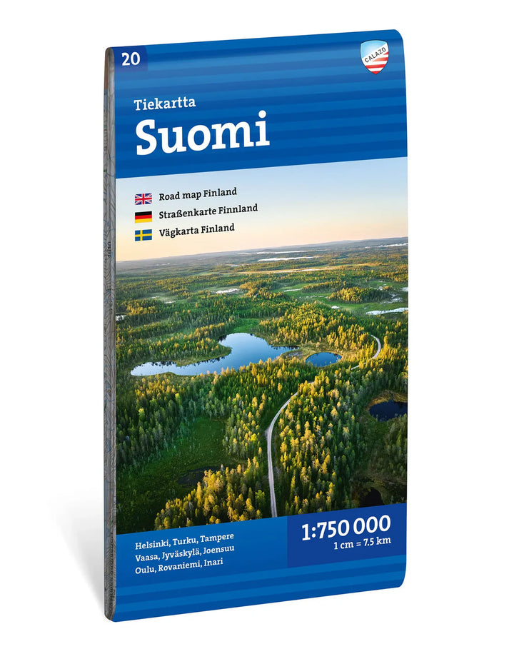 Carte routière et touristique - Finlande | Calazo