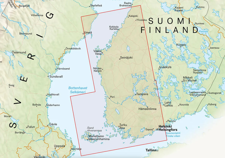 Carte routière et touristique - Finlande occidentale | Calazo - 1:350 000
