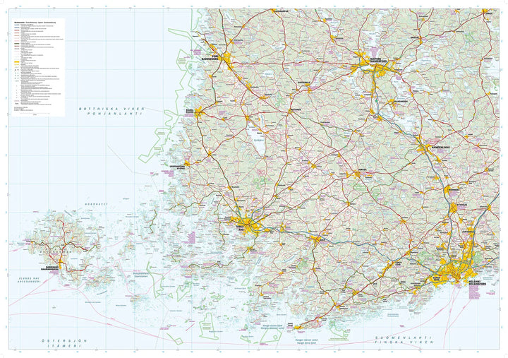 Carte routière et touristique - Finlande occidentale | Calazo - 1:350 000