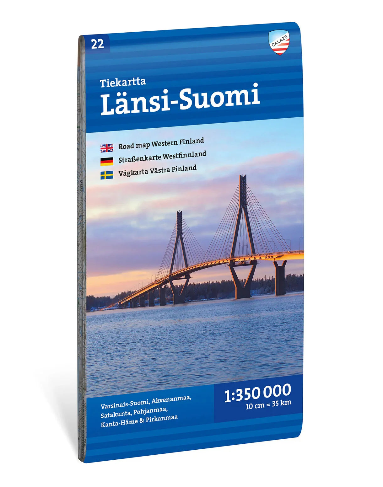 Carte routière et touristique - Finlande occidentale | Calazo - 1:350 000