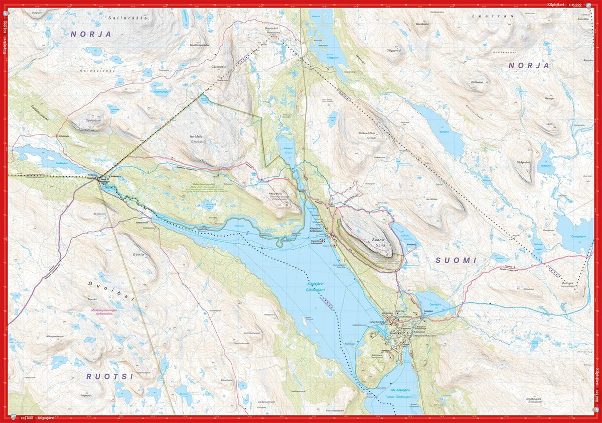Carte de plein air - Kilpisjärvi, Saana & Halti (Finlande) | Calazo – 1:50 000
