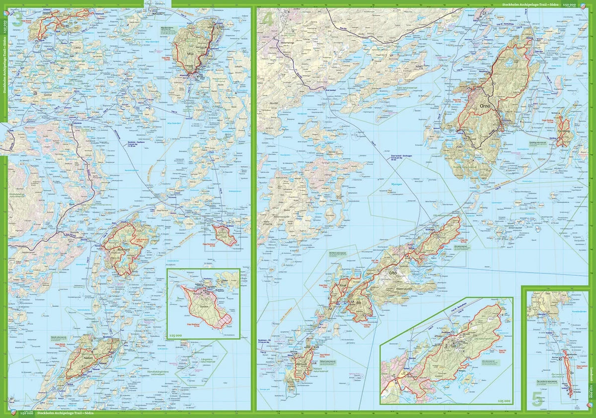 Carte de randonnée - Stockholm Archipelago Trail (Suède) | Calazo