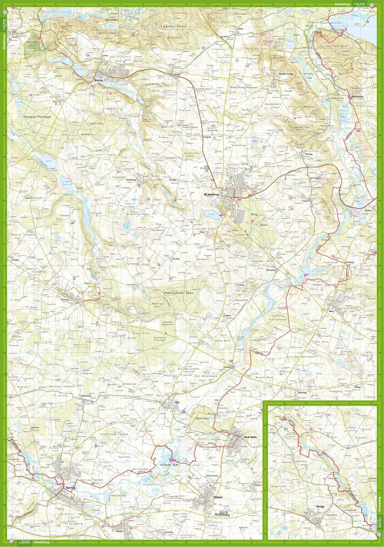 Carte de plein air - Silkeborg & Gudenåstien syd (Danemark) | Calazo carte de randonnée Calazo