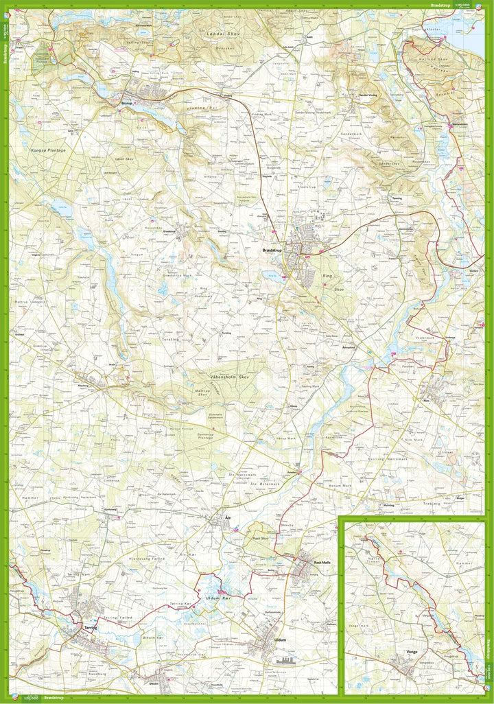 Carte de plein air - Silkeborg & Gudenåstien syd (Danemark) | Calazo carte de randonnée Calazo