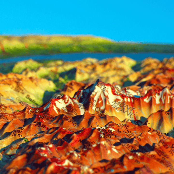 Carte murale en relief - Les deux Savoies - 41 cm x 61 cm | 3D Map carte en relief 3D Map